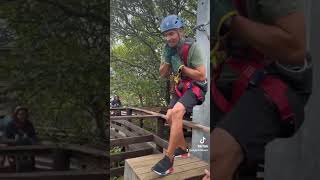 Dad Doing the zipline at Graskop Adventure Centre GraskopAdventure Mpumalanga southafrica [upl. by Ruel]