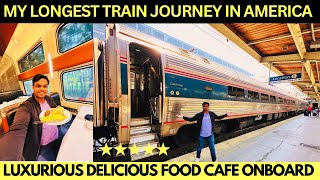 27 Hours in LONGEST Amtrak Silver Star Train Journey NYC to Orlando  200 Economy Class FOOD REVIEW [upl. by Eckart]