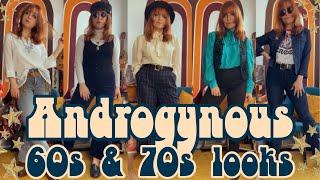 Androgynous Outfits I 60s amp 70s Style [upl. by Ydak]