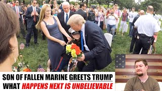 Son of fallen marine greets Trump what happens next will give you chills [upl. by Elstan]