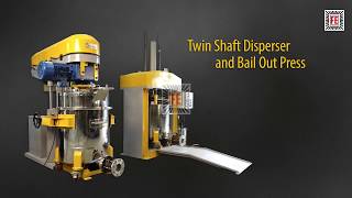 TWIN SHAFT DISPERSER AND BAIL OUT PRESS  MANUFACTURED BY FRIGMAIRES ENGINEERS  MUMBAI INDIA [upl. by Tahp]