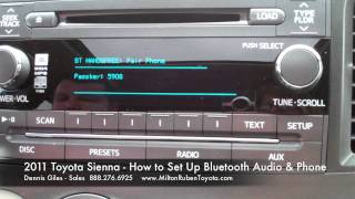 How to Set Up Bluetooth Audio and Phone Using a 2011 Toyota Sienna  Milton Ruben Toyota [upl. by Ardnayek256]