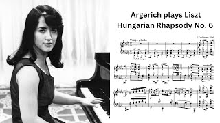 Her octave technique is unbeatable  Argerich plays Liszt Hungarian Rhapsody No 6 [upl. by Kiri]