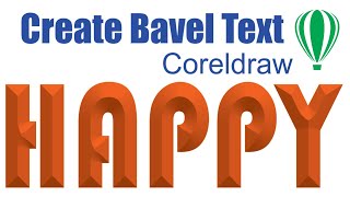 Create bavel effect in Coreldraw Class 13 [upl. by Verena329]