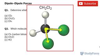 ⚗️ Dipole–Dipole Forces CO₂ CH₂Cl₂ CH₄ Question 1 [upl. by Harac]