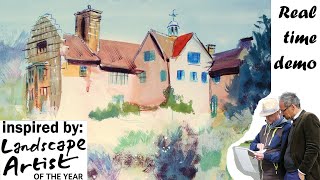 Painting Chartwell House in Watercolor inspired by Sky Arts Landscape Artist of the Year 2021 [upl. by Bashemeth72]