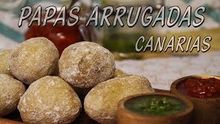 PAPAS ARRUGADAS CON MOJO PICÓN Y MOJO VERDE CILANTRO  Recetas tradicionales españolas [upl. by Lohrman]