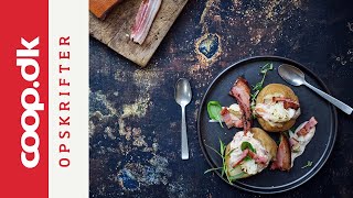 Bagte kartofler med creme fraiche dressing og bacon [upl. by Yenots]