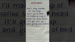 Powfu  Death Bed Lyrics REQUESTED lyrics shorts shortsfeed youtubeshorts [upl. by Nolahp]