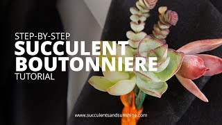 How to Make a Succulent Boutonniere [upl. by Cohbert]