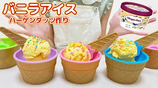 ハーゲンダッツ バニラアイス作り 手作り濃厚バニラ  Homemade HaagenDazs Vanilla Ice Cream [upl. by Okin]