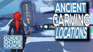 Genshin Impact Ancient Carving Locations [upl. by Anpas]