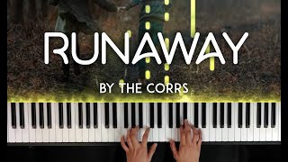 Runaway by The Corrs piano cover  lyrics  sheet music [upl. by Ellehcim]