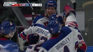 2024 World Juniors  US Downs Czechia 43 in World Juniors Shootout [upl. by Suryt]