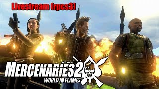 Mercenaries 2 Livestream Rpcs3  Cheats 7  Completing the story Allied Ending [upl. by Madden]