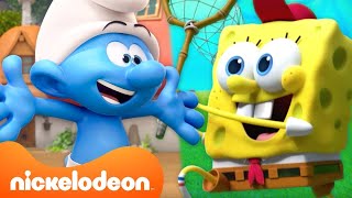 1 Hour of OUTDOOR FUN w Kamp Koral amp The Smurfs 🌳  Nicktoons [upl. by Aterg]