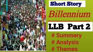 LLB English Short Story Billennium Question Answers  LLB English [upl. by Nylkoorb]