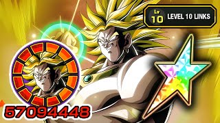 100 NEW INT LR LSSJ BROLY LEVEL 10 LINKS SHOWCASE Dragon Ball Z Dokkan Battle [upl. by Nanor]