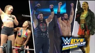 WWE Live Event 2018 Highlights HD Ronda Rousey Roman Reigns amp Seth Rollins Vs ZigglerDrew Mcintyre [upl. by Alyaj]