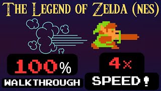 The Legend of Zelda NES 1986  100 Walkthrough  4x Speed  Quest 1 [upl. by Imelida843]