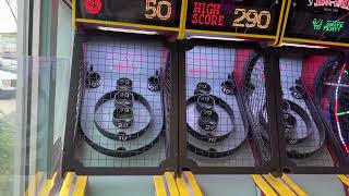 Skee Ball Game Playing At Arcade [upl. by Refinnej]