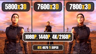 AMD Ryzen 7 5800x3D vs Ryzen 5 7600x3D vs Ryzen 7 7800x3D  1080p 1440p 4K  Ultimate Comparison [upl. by Aynor]