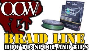 Spooling with Power Pro Braid Line  OOW Outdoors [upl. by Alegnasor954]