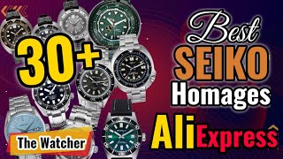 Best Seiko Homages on Aliexpress Over 30 watches  Mega Comparison  The Watcher [upl. by Nosral850]