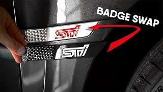 Side Fender Badge Install Guide  Subaru WRX STI 2015 [upl. by Tigram885]