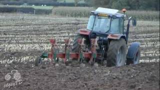 Massey Ferguson 4370 Ploughing 1080HD [upl. by Fitting202]