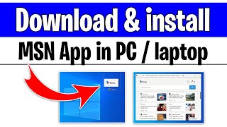 Download MSN App  How to download MSN app in PC  How to install MSN app in PCLaptop [upl. by Marne]