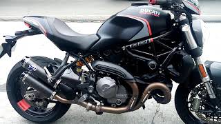 Ducati Monster 821 load with Termignoni UPMAP [upl. by Lannie]