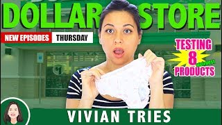 8 WEIRD DOLLAR STORE ITEMS  VIVIAN TRIES HAUL [upl. by Enrahs864]