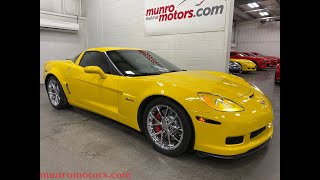 2009 ChevroletSOLDSOLDSOLD Corvette Z06 w3LZ 6 spd HUD leather dash two tone 50k kms Munro Motors [upl. by Yousuf]