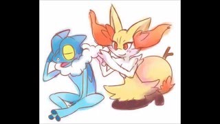 Delphox y Greninja Braixen y Frogadier [upl. by Ehrsam]