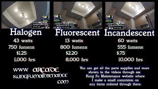 Remodeling Three Halogen vs Fluorescent vs Incandescent Light Bulbs Comparison Renovation Video [upl. by Atiuqin]