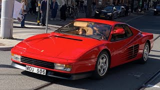 Supercars in Stockholm  AugustSeptember 2024 Aventador Testarossa 911 ST Black Series amp more [upl. by Sinnoda]