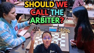 The illegal move tradition at Tata Steel Chess India continues Humpy vs Divya [upl. by Goltz]