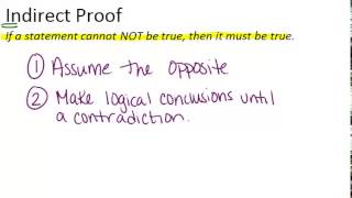 Indirect Proof Lesson Geometry Concepts [upl. by Emilio]