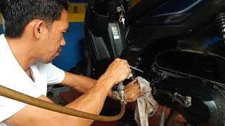 Cleaning Air Filter  YAMAHA MIO GEAR S 125 [upl. by Ynavoj]