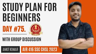 Study Plan for Beginners in SSC Exams  Day 75  SSC CGLCHSLMTSCPO  by AIR 416 in SSC CHSL 2023 [upl. by Kit427]