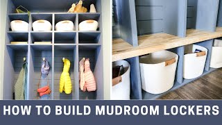 How to Build DIY Mudroom Lockers with Storage [upl. by Dadirac]