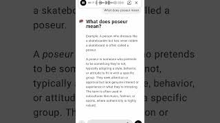 What does poseur mean [upl. by Bathsheeb]