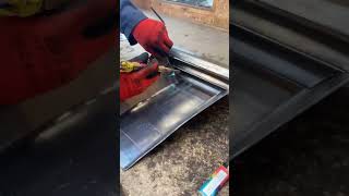 Welding a louvered flat roof vent [upl. by Willock]