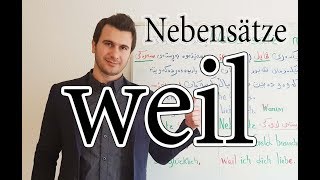 Nebensätze mit weil PART 1 تعليم الغةالمانية weil Lektion 26 Part 1 فێربونی وزمانی ئه‌لمانی [upl. by Netaf]