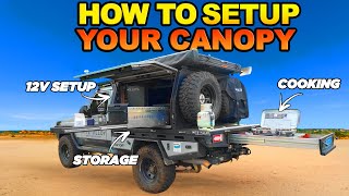 20 EXPERT CANOPY SETUP TIPS 12V Storage Water Weight Distribution amp MORE [upl. by Enitsugua]