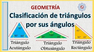 Clasificación de los triángulos por sus ángulos  Geometría ✔ [upl. by Hairehcaz987]