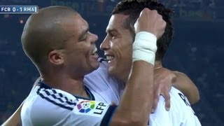 La Liga  Gol de Cristiano Ronaldo 01 en el FC Barcelona  Real Madrid [upl. by Etterraj]