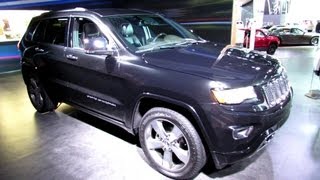 2014 Jeep Grand Cherokee Overland  Exterior and interior Walkaround  2013 Detroit Auto Show [upl. by Ellehcram]