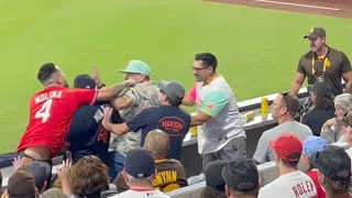 PUNCHES THROWN at my 30th MLB stadium of the season Petco Park [upl. by Anidualc]